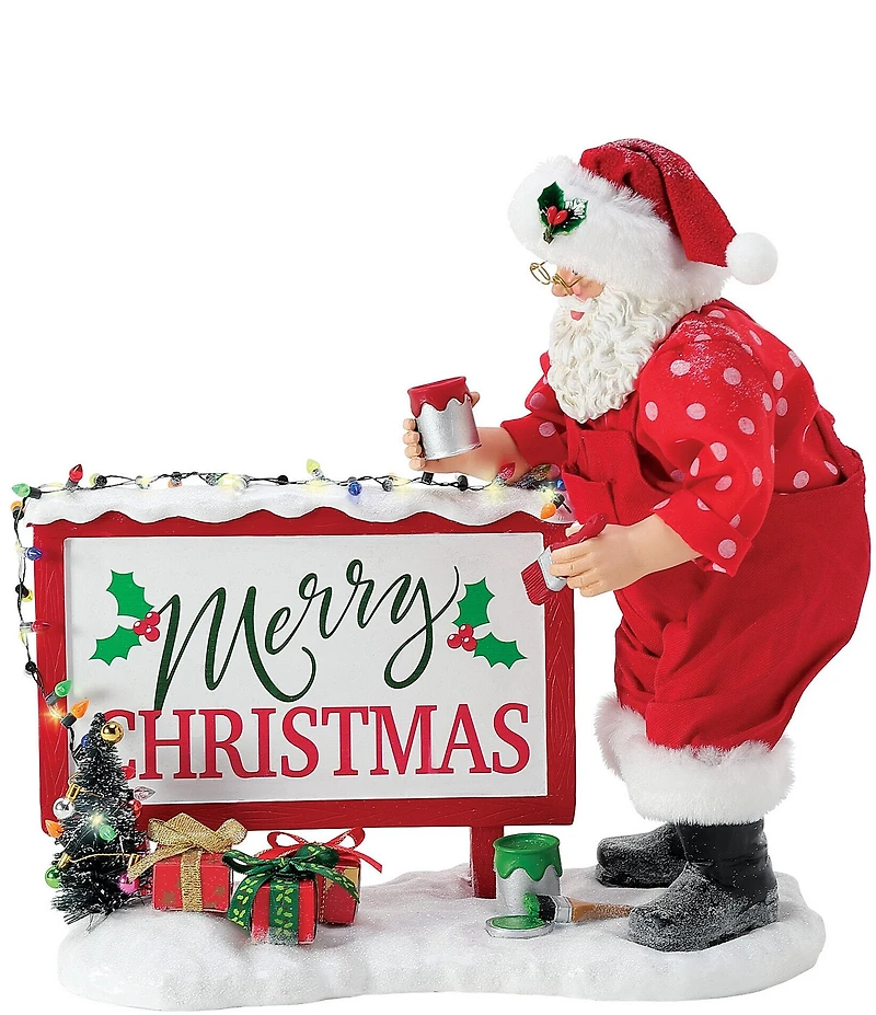Possible Dreams Department 56 Battery-Operated LED North Pole Greeting Santa Figurine