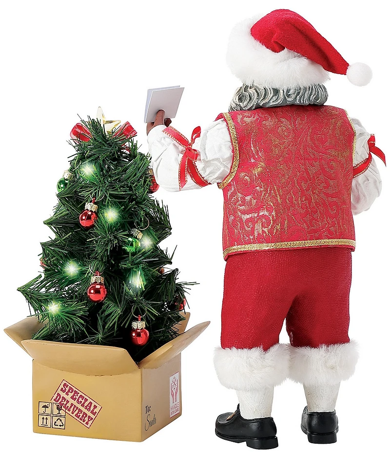 Possible Dreams Department 56 Battery-Operated LED Pop-Up Tree African American Santa Figurine Set