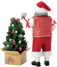 Possible Dreams Department 56 Battery-Operated LED Pop-Up Tree African American Santa Figurine Set