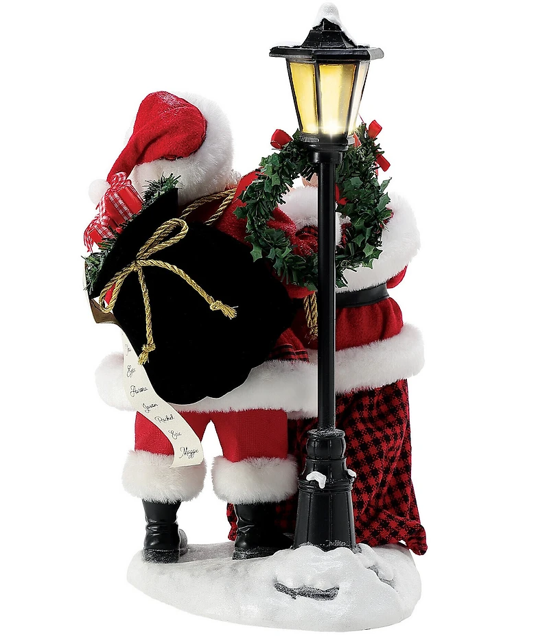 Possible Dreams Department 56 Battery-Operated Musical Santa and Mrs. Claus Merry Carolers Lighted Figurine