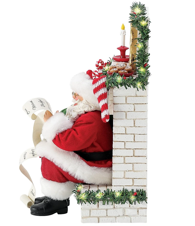 Possible Dreams Department 56 Battery-Operated LED Down the Chimney Santa Figurine