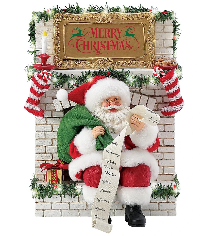 Possible Dreams Department 56 Battery-Operated LED Down the Chimney Santa Figurine