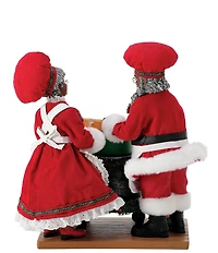 Possible Dreams Department 56 Bon Appetit African American Santa and Mrs. Claus Spiced Cider Figurine