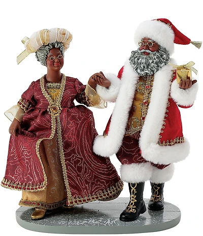 Possible Dreams Department 56 Christmas Ball African American Santa & Mrs. Claus Figurine