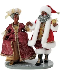 Possible Dreams Department 56 Christmas Ball African American Santa & Mrs. Claus Figurine