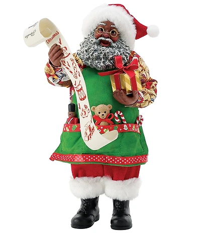Possible Dreams Department 56 Christmas Traditions African American Santa Toy List Figurine