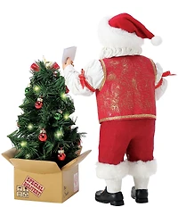 Possible Dreams Department 56 Christmas Traditions Battery-Operated LED Pop-Up Tree Santa Figurine Set