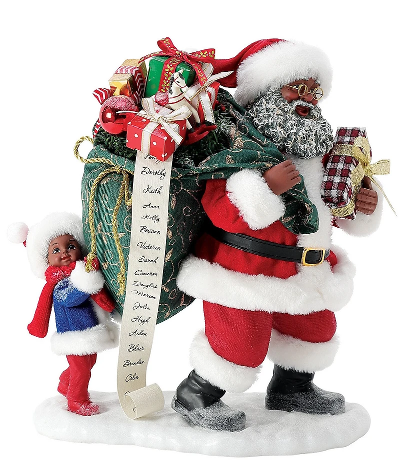 Possible Dreams Department 56 Sharing The Load African American Santa Figurine
