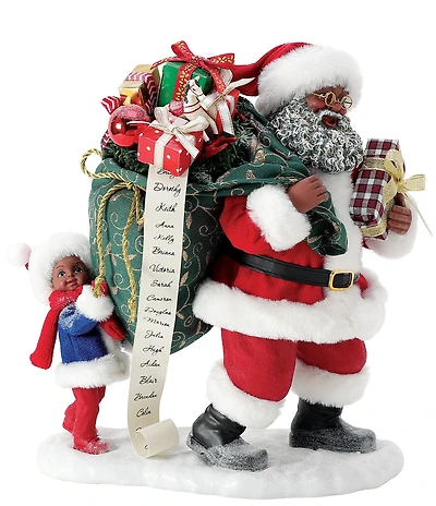 Possible Dreams Department 56 Sharing The Load African American Santa Figurine