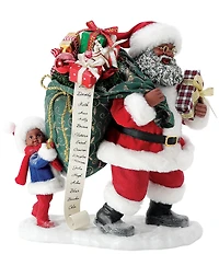 Possible Dreams Department 56 Sharing The Load African American Santa Figurine