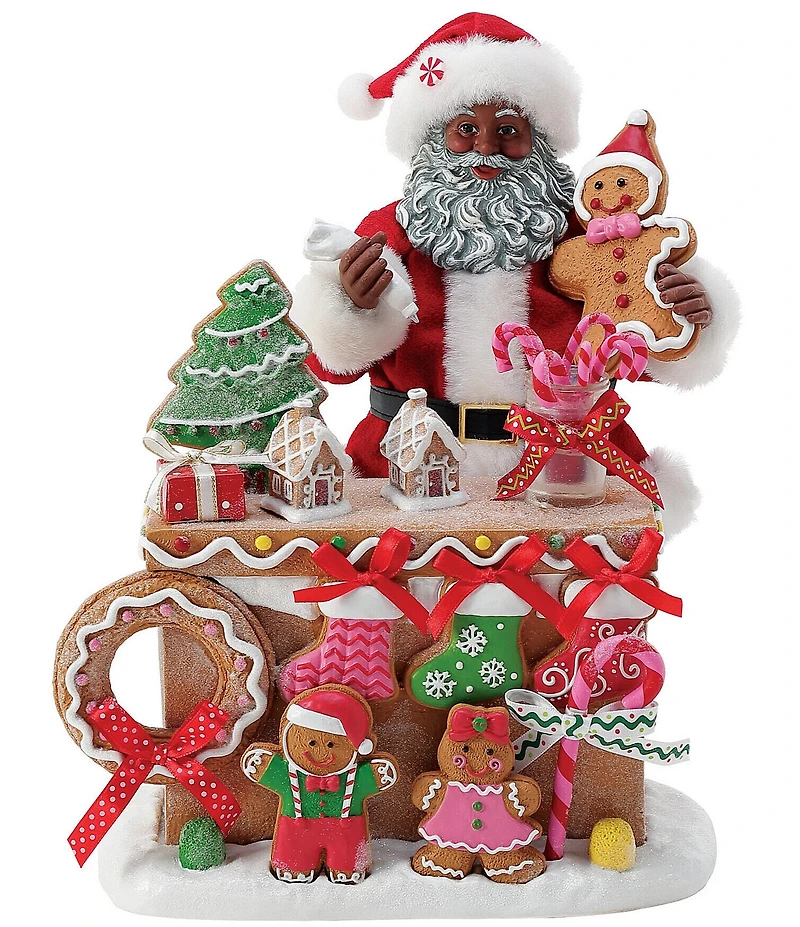 Possible Dreams Department 56 African American Santa Ginger All The Way! Figurine Set