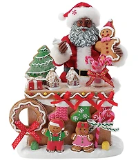 Possible Dreams Department 56 African American Santa Ginger All The Way! Figurine Set