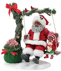 Possible Dreams Department 56 African American Santa Oh What Fun! Figurine