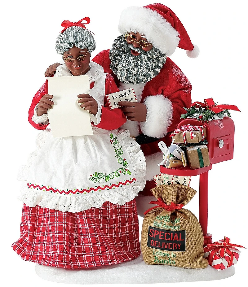 Possible Dreams African American Santa & Mrs. Claus More Letters Figurine