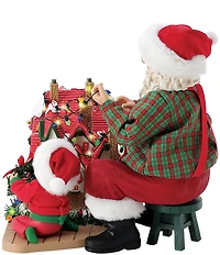 Possible Dreams Christmas Traditions Battery-Operated Santa House Lights Figurine Set