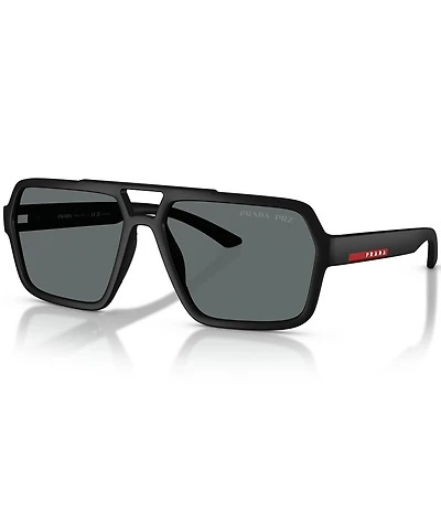 Prada Men's Linea Rossa PS 59mm Polarized Pilot Sunglasses