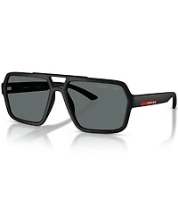Prada Men's Linea Rossa PS 59mm Polarized Pilot Sunglasses