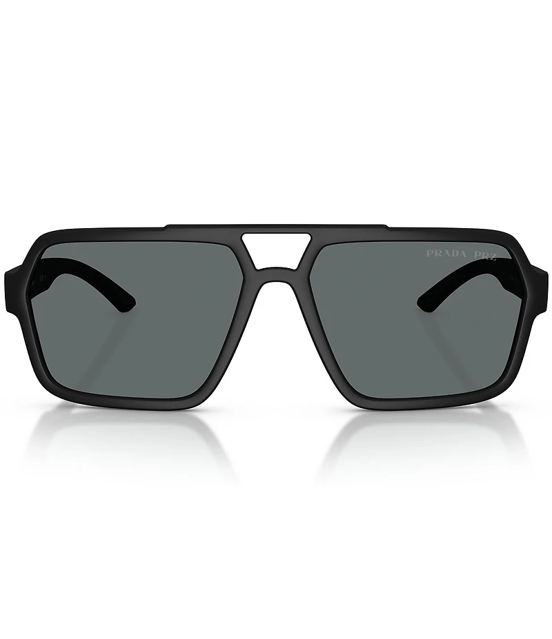 Prada Men's Linea Rossa PS 59mm Polarized Pilot Sunglasses