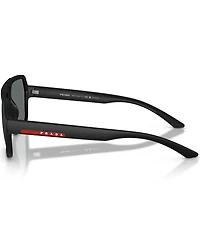 Prada Men's Linea Rossa PS 59mm Polarized Pilot Sunglasses
