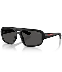 Prada Men's Linea Rossa PS B11SU 57mm Geometric Sunglasses