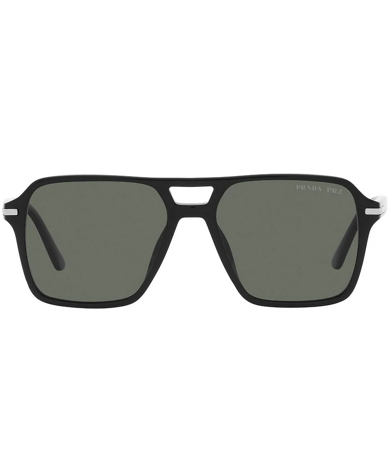 Prada Men's PR 20YS 55mm Pilot Polarized Sunglasses