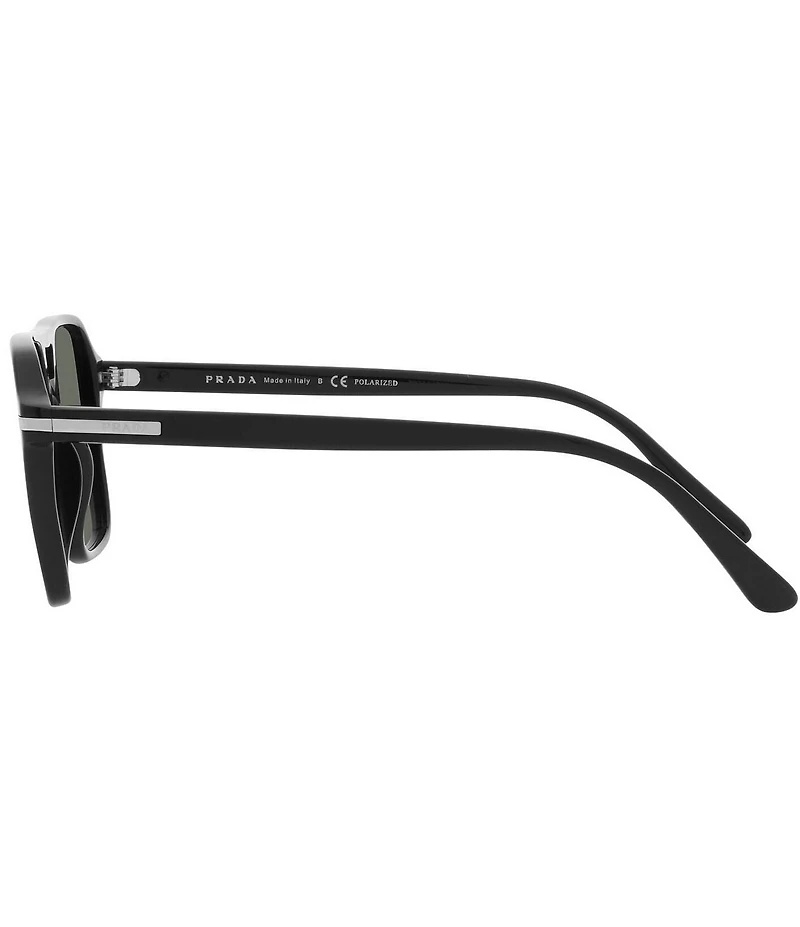 Prada Men's PR 20YS 55mm Pilot Polarized Sunglasses