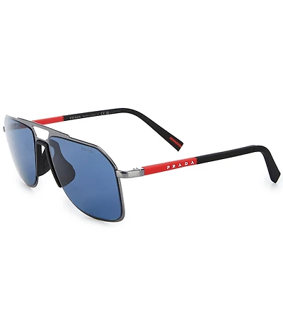 Prada Men's PR B51S 53mm Aviator Sunglasses