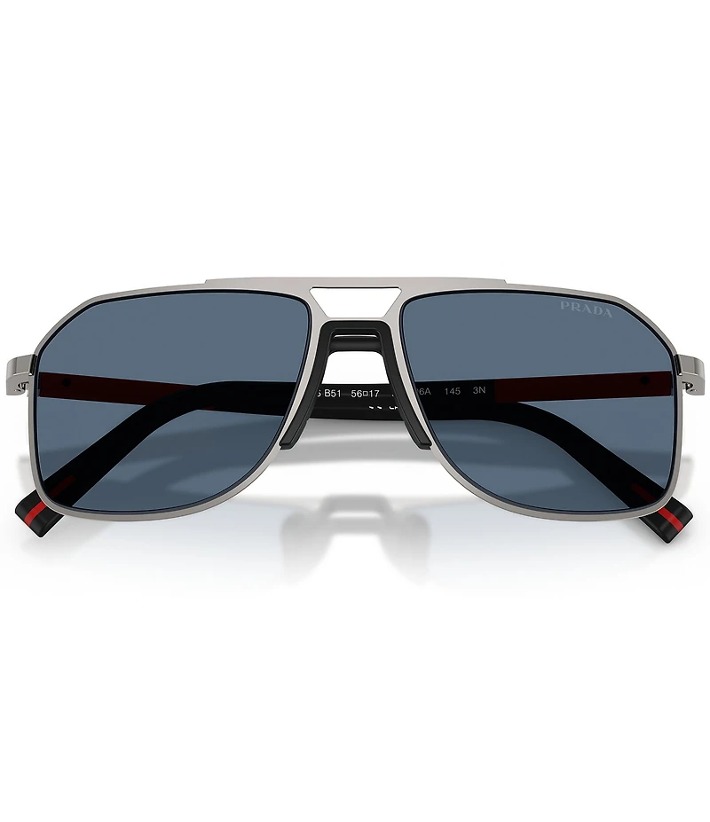 Prada Men's PR B51S 53mm Aviator Sunglasses
