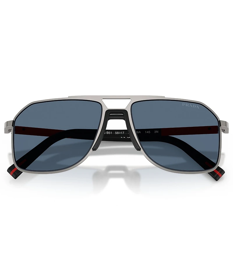 Prada Men's PR B51S 53mm Aviator Sunglasses