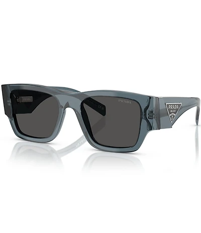 Prada Men's PR10ZSF 55mm Transparent Square Sunglasses