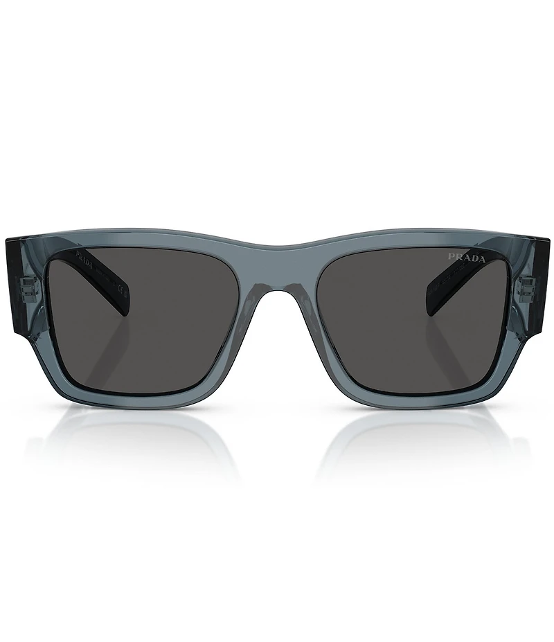 Prada Men's PR10ZSF 55mm Transparent Square Sunglasses