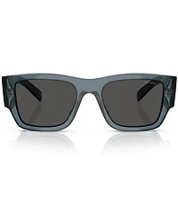 Prada Men's PR10ZSF 55mm Transparent Square Sunglasses