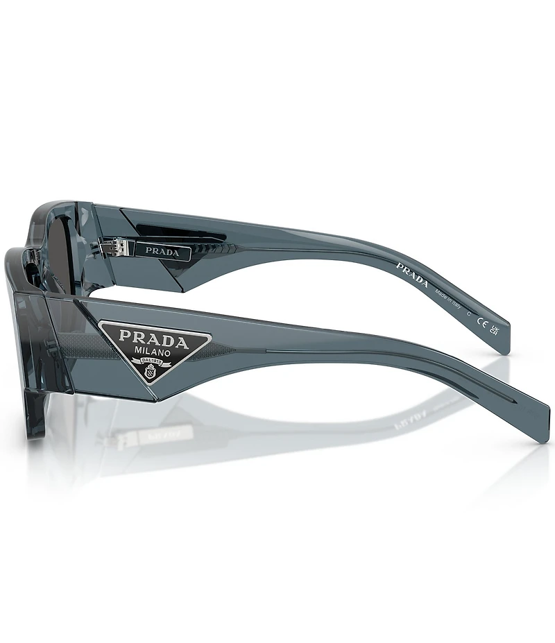 Prada Men's PR10ZSF 55mm Transparent Square Sunglasses