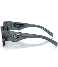 Prada Men's PR10ZSF 55mm Transparent Square Sunglasses