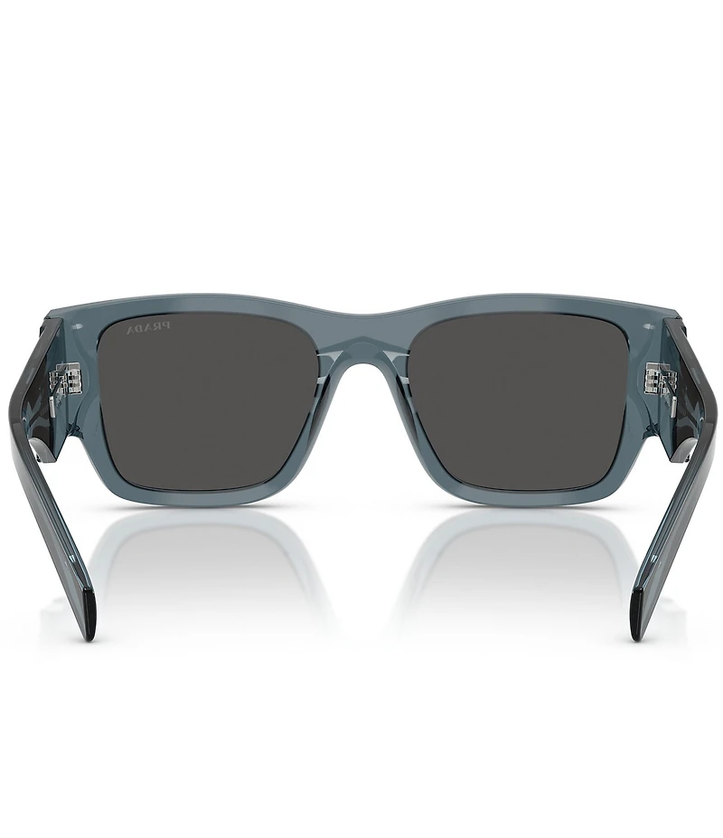 Prada Men's PR10ZSF 55mm Transparent Square Sunglasses