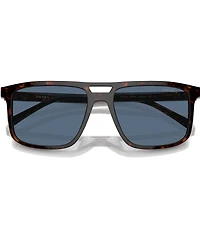 Prada Men's PRA22S 58mm Havana Rectangle Sunglasses