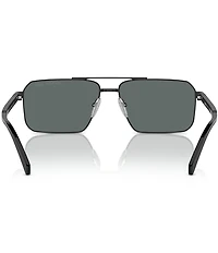 Prada Men's PRA57S 61mm Polarized Rectangle Sunglasses