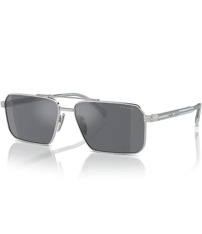 Prada Men's PRA57S 61mm Rectangle Sunglasses