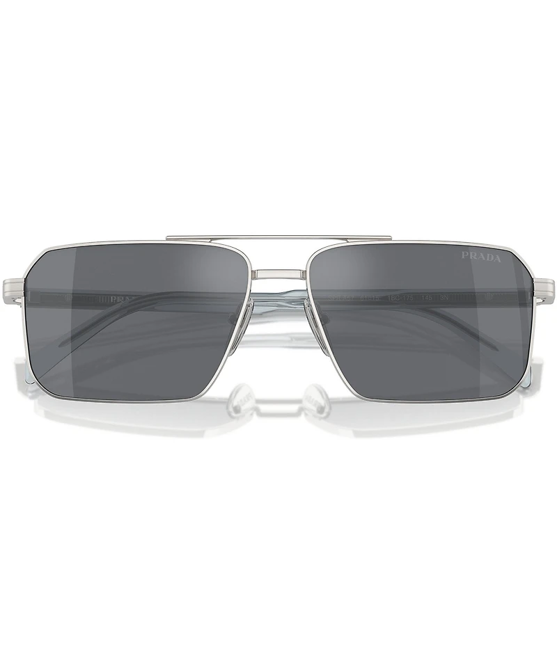 Prada Men's PRA57S 61mm Rectangle Sunglasses
