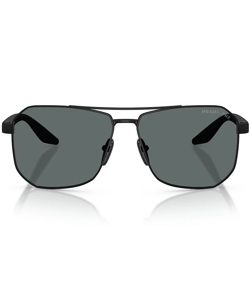 Prada Men's PS A53S 62mm Polarized Pilot Sunglasses