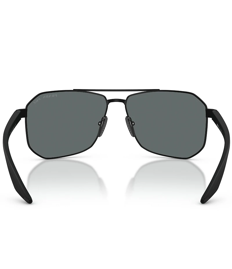 Prada Men's PS A53S 62mm Polarized Pilot Sunglasses