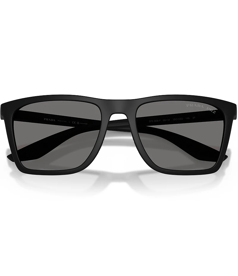 Prada Men's PSB08SF 56mm Square Polarized Sunglasses