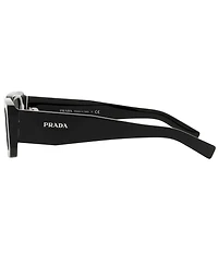 Prada Unisex PR 06YS 53mm Contrast Rim Rectangle Sunglasses