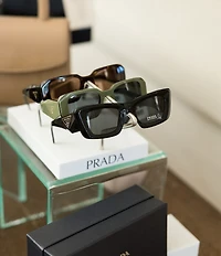 Prada Unisex PR17WS 49mm Rectangle Sunglasses