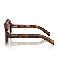 Prada Women's PR D08SU 53mm Round Tortoise Sunglasses