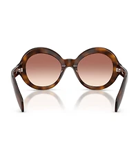 Prada Women's PR D08SU 53mm Round Tortoise Sunglasses