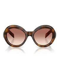 Prada Women's PR D08SU 53mm Round Tortoise Sunglasses