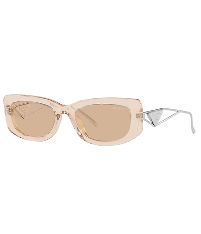 Prada Women's PR14YS 53mm Rectangle Transparent Sunglasses