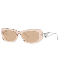 Prada Women's PR14YS 53mm Rectangle Transparent Sunglasses