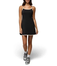 prAna Railay Scallop Hem Spaghetti Strap Scoop Neck Fit & Flare Dress